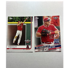 Topps Mike Trout Angels Opening Day 150 Years of Fun Lot 2 Cards #24 YOF-25