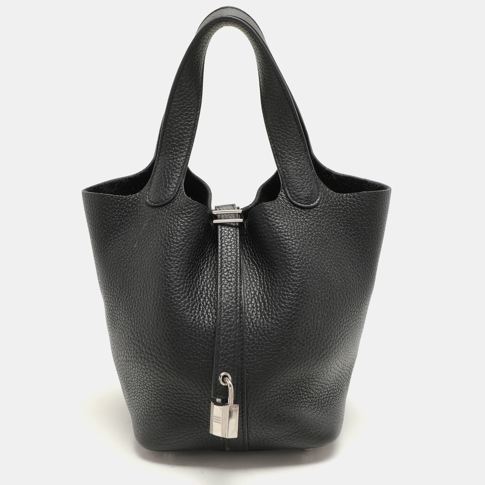 Hermes Black Togo Leather Picotin Lock 18 Bag Handbag  