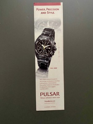 Pulsar Tech Gear Chronograph 2007 Vintage Watch Ad Werbung Reklame