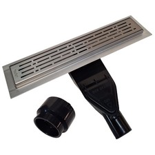 SereneDrains Horizontal Side Discharge Outlet Low Profile  Linear Shower Drain