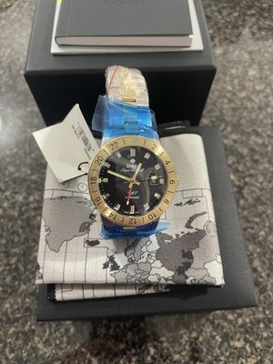 Zodiac Super Sea Wolf Automatic Dual Tone GMT Men's Watch ZO9406 New With Tag