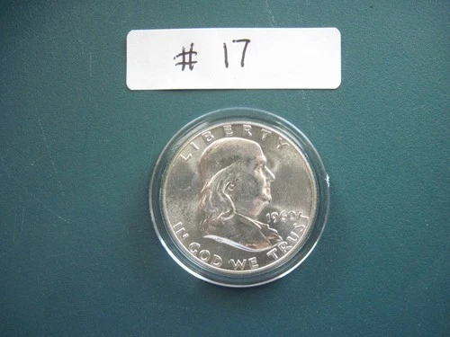 1960  Proof / Uncirculated  US Ben Franklin Half Dollar -  Lot #17
