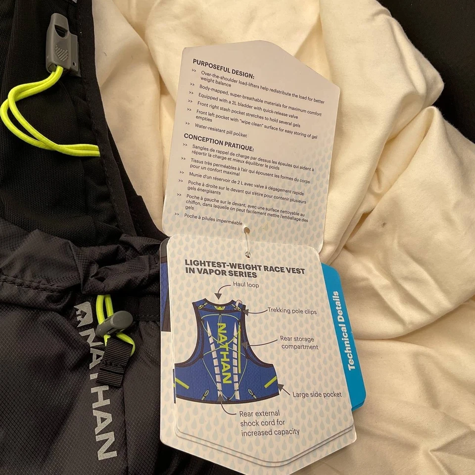 Pacote de hidratação Nathan VaporAir 3.0 7 litros preto/verde NOVO - Imagem 4 de 4