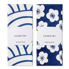 GEOMETRY Kitchen Tea Towels - Quick Dry 18" x 30" 2 Pack , Every Bloom