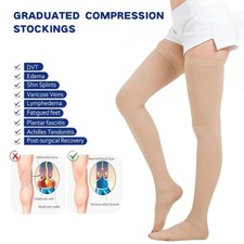 Compression Socks Men Women Thigh High Stockings Edema Diabetics Varicose Veins