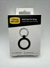 Apple AirTag OtterBox Sleek Case Black Key Ring Holder – Secure Fit
