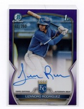 2023 Bowman Chrome Lizandro Rodriguez Purple Refractor Auto /250 - #CPA-LRZ