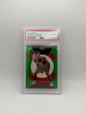 2005 Topps Finest - Derrick Johnson #125 Green Refractor /199 Rookie (RC) PSA 8