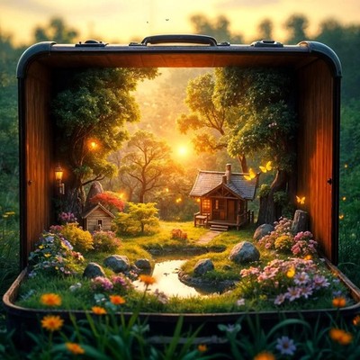 5D Diamond Painting Kits for Adults - Landscape Flower Tree Art, DIY Full Drill,