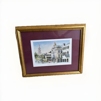Art Framed Print By Emerson Charleston S.C.  North of Meeting Street Watercolor