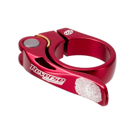 Reverse Long Life Q/R Seatpost Clamp, 31.8mm, Red - Picture 1 of 1