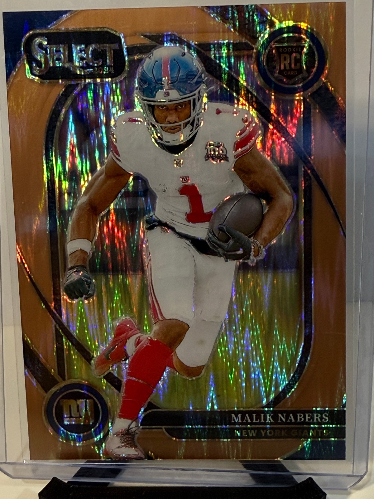 2024 Panini Select - Club Level Malik Nabers #220 Copper Shock Prizm /299 (RC)