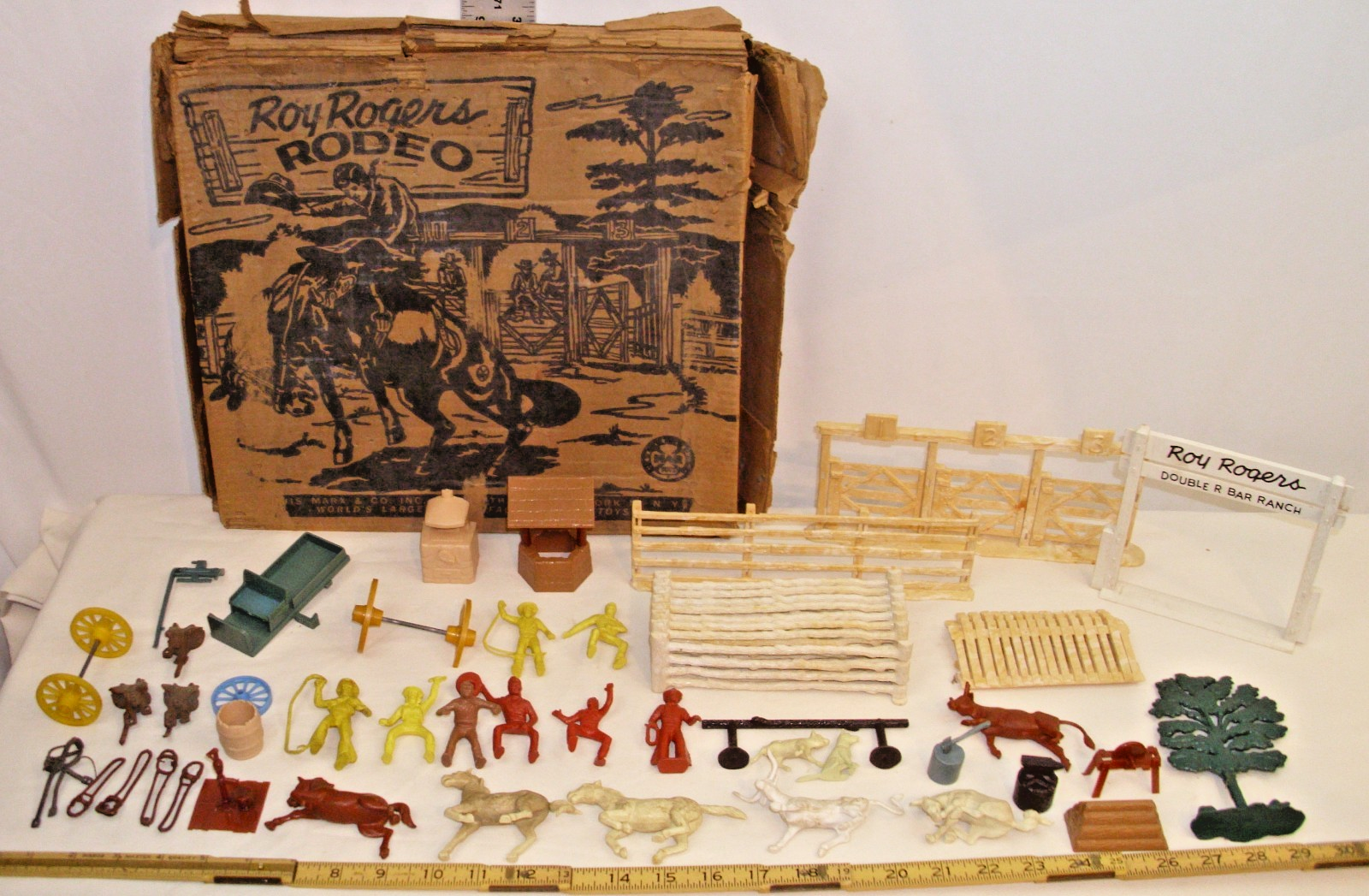 MARX ROY ROGERS RODEO RANCH PLAY SET 1950s BOXED! | eBay