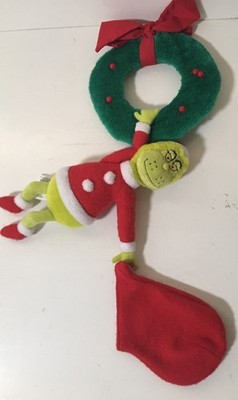 The Grinch Plush Figure Christmas Wreath Hanging Decor