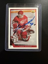 SIGNED 1993-94 Upper Deck #519 CHRIS OSGOOD Rookie Card RC *CLEAN CARD & AUTO*. rookie card picture