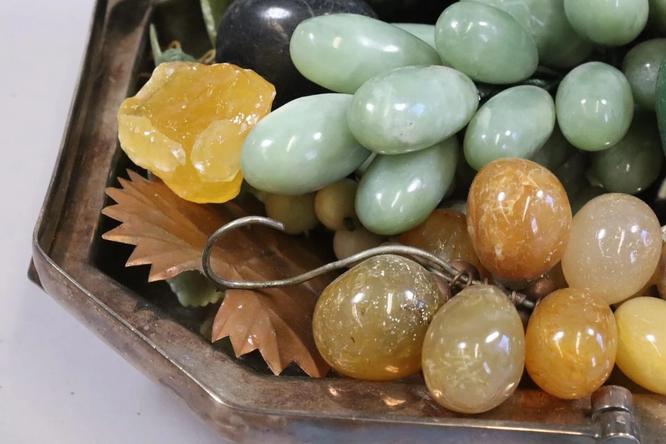 Konvolut Zierfrüchte Steine aus Halbedelstein ua Jade Rosenquarz   (GV539) - Bild 4 von 4