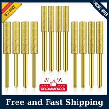 12 PCS Chainsaw Sharpener Bits,  High Hardness Diamond Chainsaw Sharpener Golden