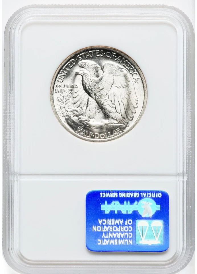 Medio dólar Walking Liberty 1946 S-50c-NGC MS65 Foto 2 de 2