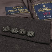 Brooks Brothers 1818 Blazer 46R Regent Charcoal Estrato Wool Jacket Made in USA