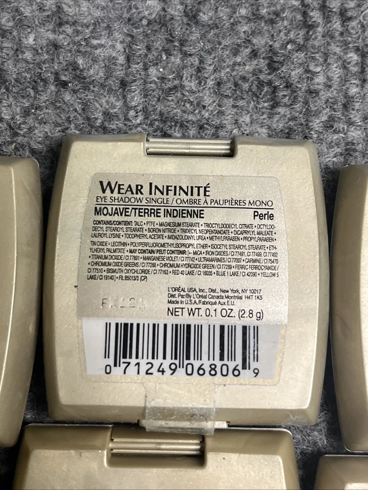 L'Oreal Wear Infinite Single Eye Shadow Mixed Lot 9 Azure Sable Bark Mint +More - Image 4 of 4