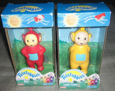Vintage 1998 Teletubbies Red Po Yellow Laa-Laa Lot Doll Figure Playskool