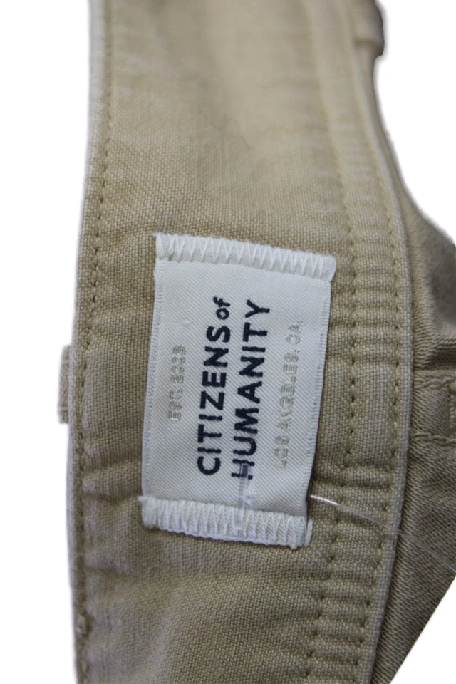 Citizens of Humanity Unisex Cargo Jogger Khakis Pants Beige 100% Cotton Size 24 - Image 4 of 4