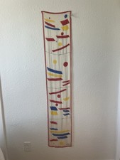 Vintage Vera Neumann Silk Scarf Abstract Mobile Design Ladybug 60  Long