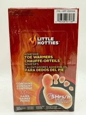 Little Hotties Adhesive Toe Warmers Box of 30 Pairs Bulk Pack 5h Fast Shipping