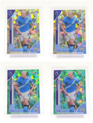 [4] ERLING HAALAND 2025-26 TOPPS CHROME SAPPHIRE PREMIER GOLD GREEN /50 Q7656
