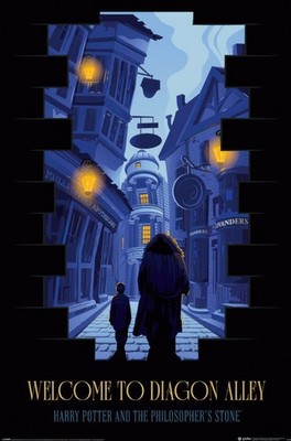 Harry Potter - Movie Poster (Welcome To Diagon Alley - Hagrid & Harry)