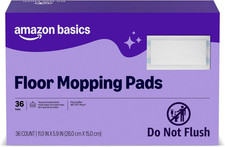Amazon Basics Floor Mopping Dry Pads, Super Absorbent, Fits Swiffer Wetjet