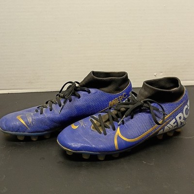 Nike Merc 17 Mens Cleats Football Soccer Baseball Black Blue Size 10.5 Used