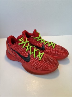 Size 7.5 - Nike Kobe 6 Protro Low Reverse Grinch Replacement Insoles Minor Wear
