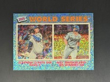 2026 Topps Heritage Dodgers World Series 312 Smith Glasnow Light Blue Sparkle