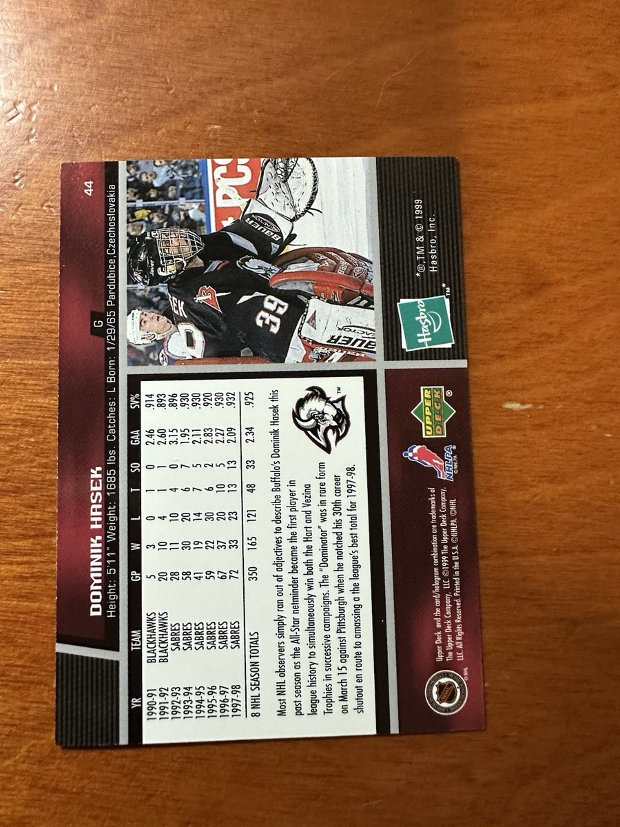 1998 Upper Deck Starting Lineup Card Dominik Hasek | eBay