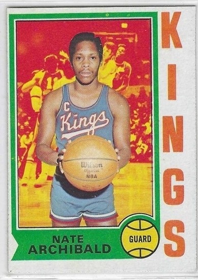 1974-75 TOPPS NATE ARCHIBALD CARD (KINGS) #170