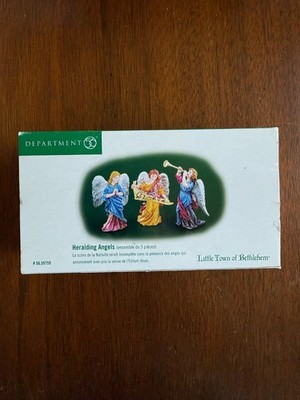 Dept. 56 Little Town of Bethlehem HERALDING ANGELS (Set of 3) Orig Box
