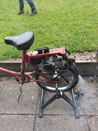 1979 AMF Previoisly Harley Davidson Roadmaster Moped Runing Project With V5 - Picture 8 of 11