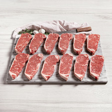 12-Pack 10oz USDA Choice Black Angus NY Center Cut Strip Steak