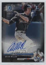 2017 Bowman Draft Chrome Pick Black Refractor 2/75 Brian Miller Auto 13iq