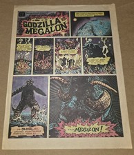 Godzilla vs Megalon Movie Theatre Givaway 1975 Promotional Comic. Rare 4 Pages
