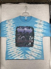 Deep Purple Alice Cooper Shirt Mens XL Blue Tie Dye 2017 Tour Rock Concert Tee