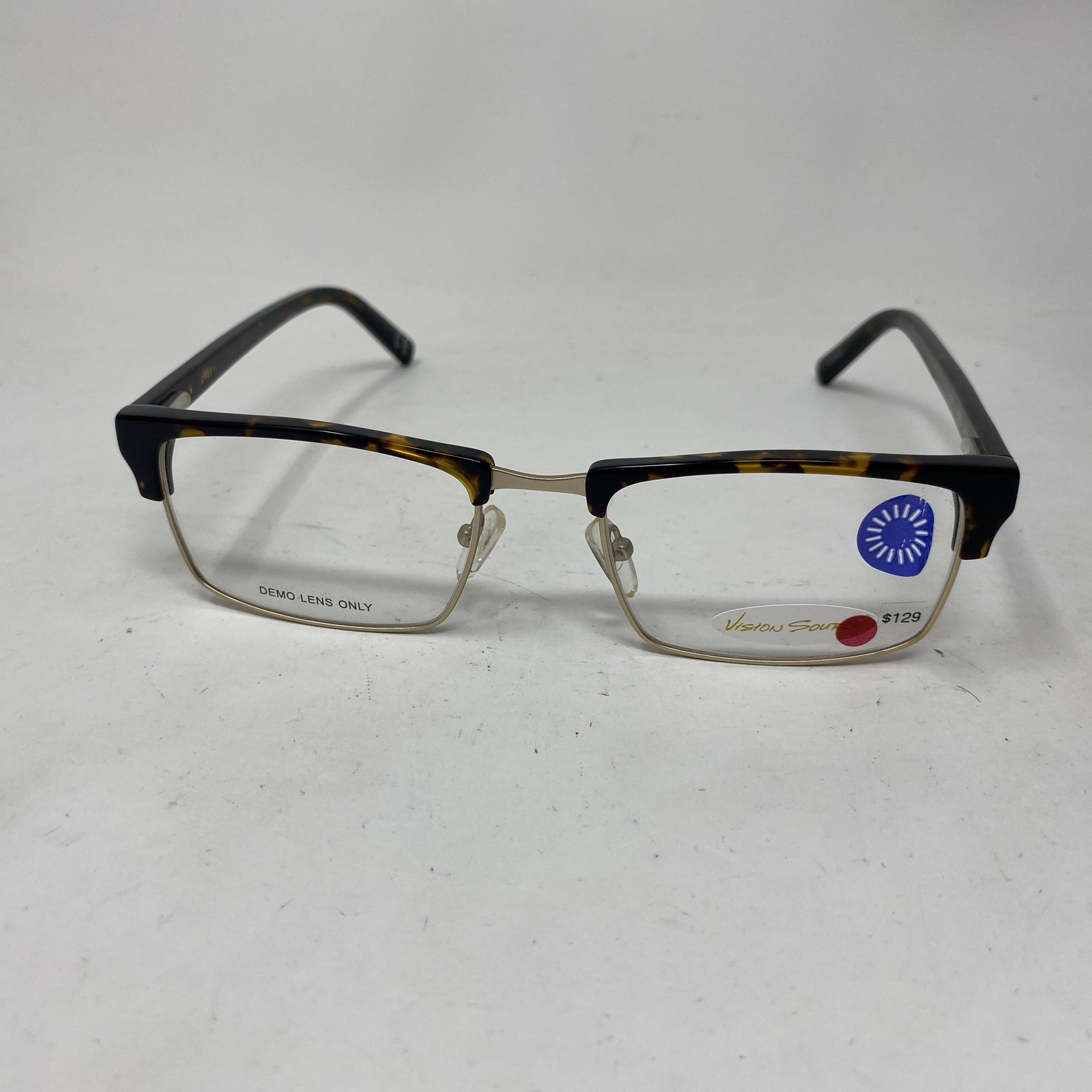VISION SOURCE EYEWEAR PL-104 53-19-145 TORTOISE GOLD FLEX HINGE EYEGLASSES LC60