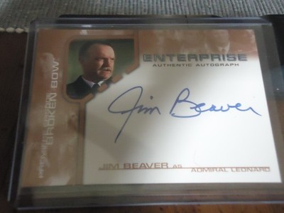 Star Trek Enterprise Season 1 BBA6 Jim Beaver as Admiral Leonard Autograph