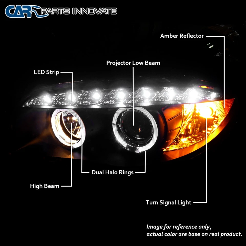 Fits BMW 04-11 E87 07-11 E81 07-13 E82 E88 LED Dual Halo Projector Headlights Foto 4 de 4