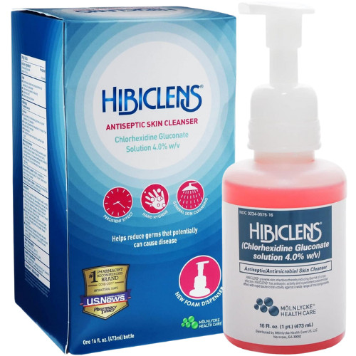 Hibiclens Antiseptic Skin Cleanser 16oz Pump Bottle NonSterile 4% CHG - 12 Pack