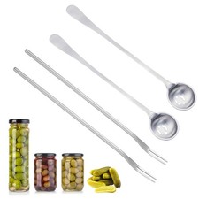 4 Pcs Pickle Fork And Olive Spoon Olive Spoons With Holes Pickle Forks For