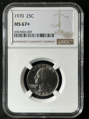 1970 25C Washington Quarter Dollar NGC MS67+  6967826-007