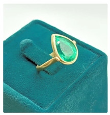 Natural Emerald Ring 925 Sterling Silver Ring Handmade Ring Wedding Ring