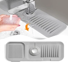 Faucet Mat for Kitchen Sink,5°Sloped Sink Protectors For Sink[Faucet... 